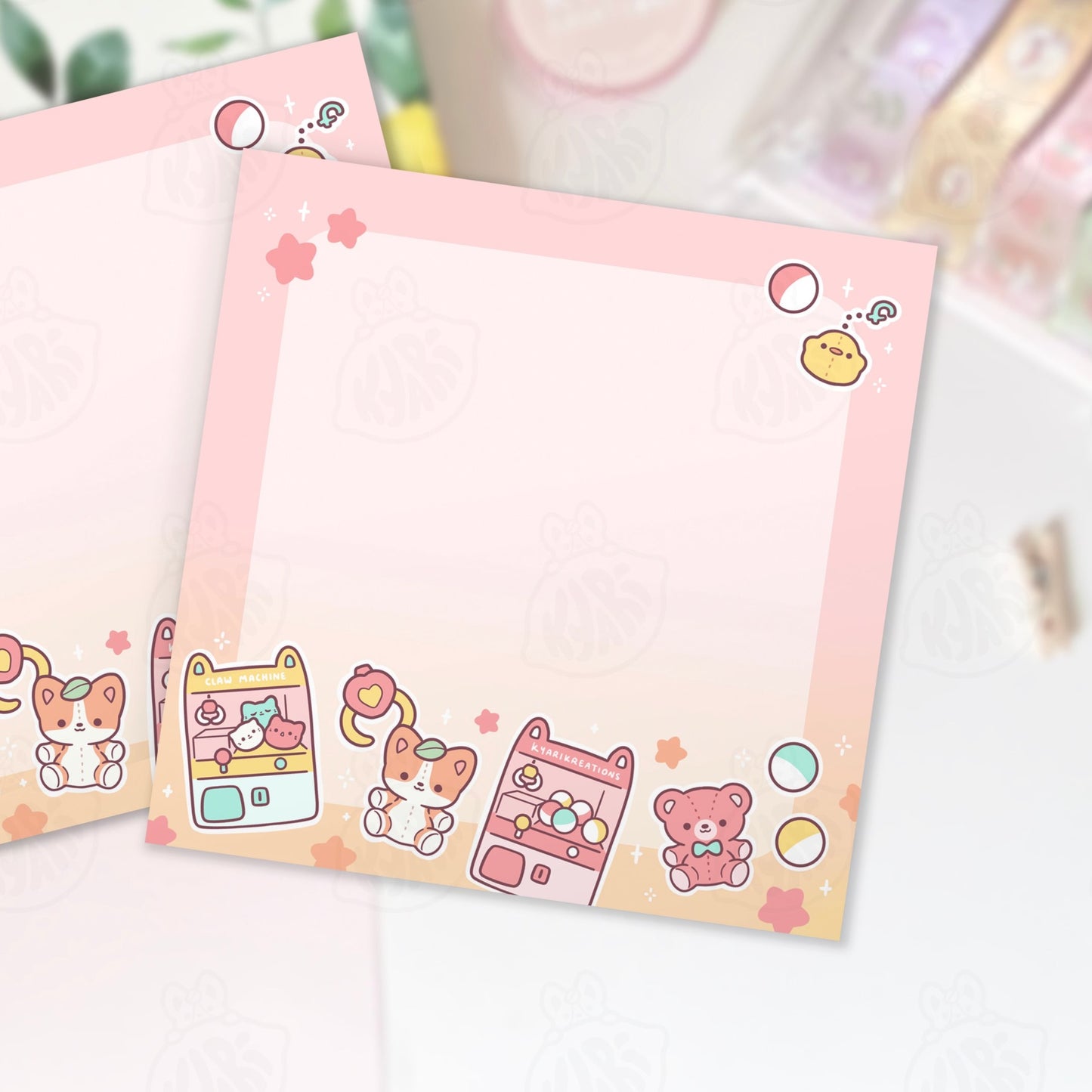 Claw Machine Arcade Memo Pad - KyariKreations