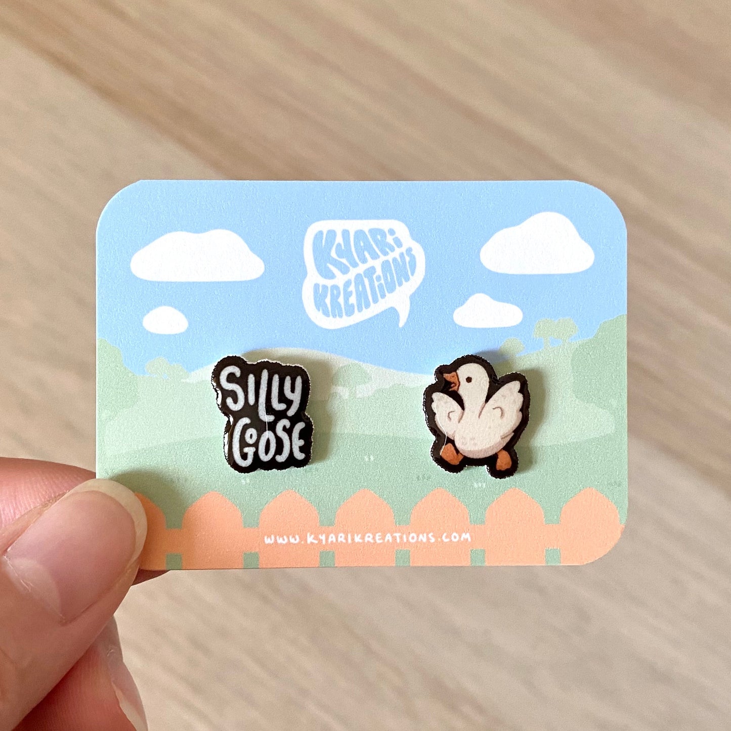 Silly Goose Stud Earrings - KyariKreations
