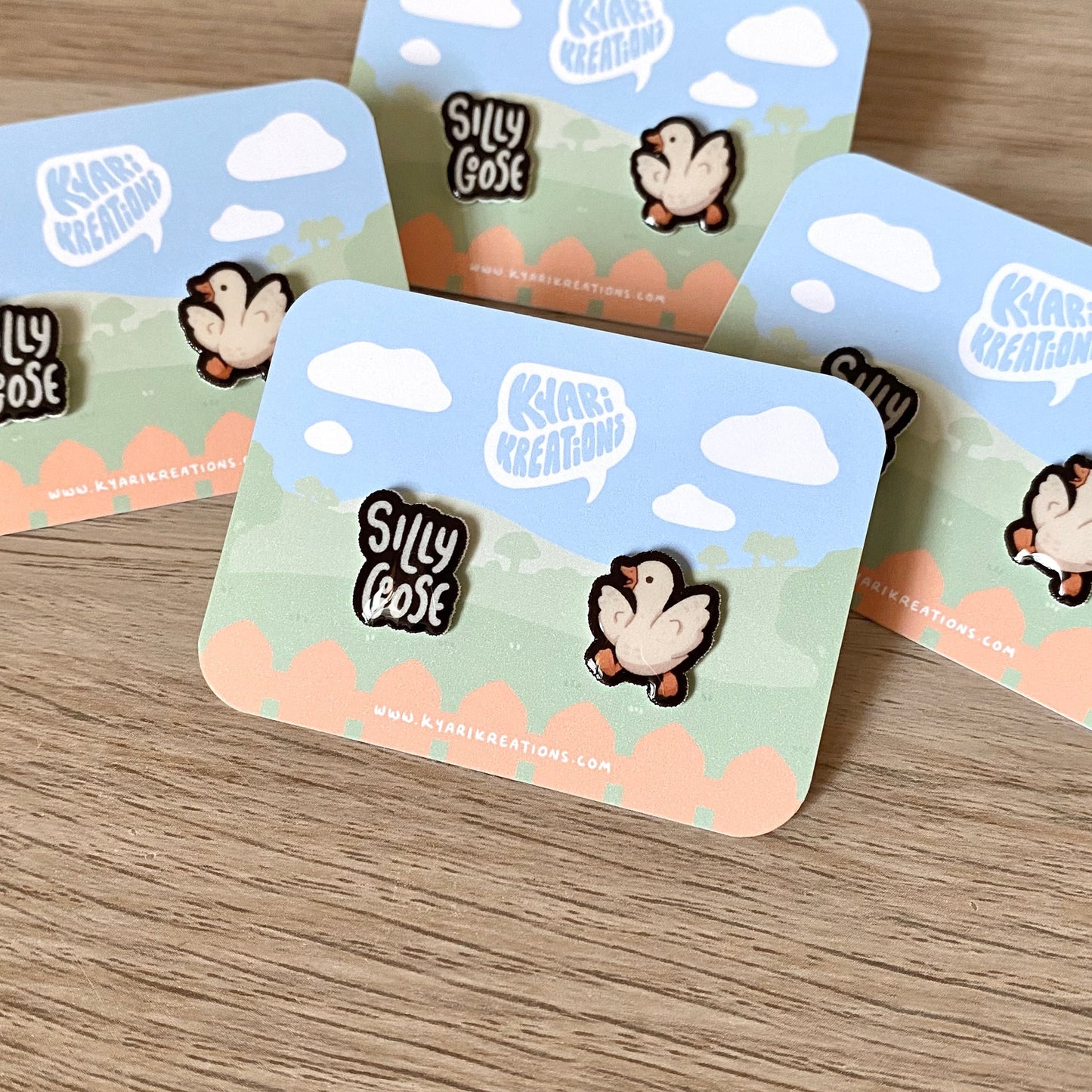 Silly Goose Stud Earrings - KyariKreations