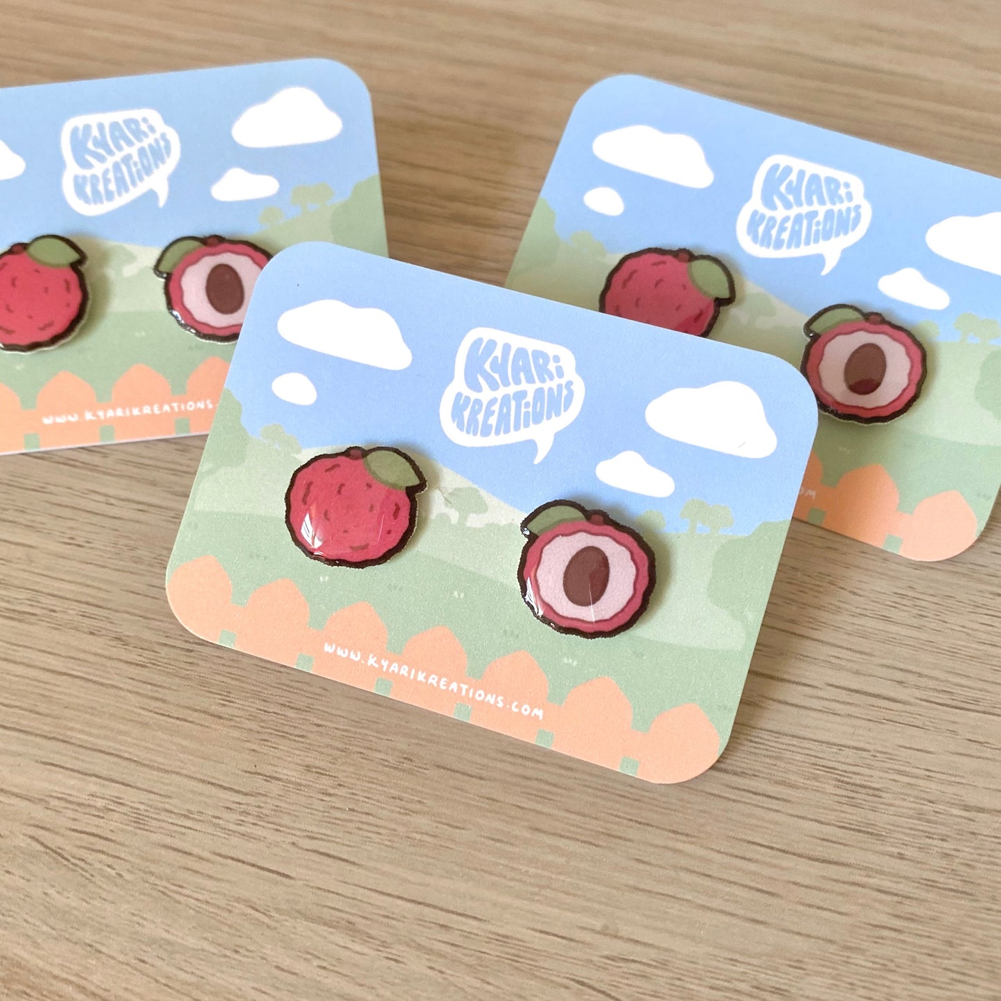 Lychee Stud Earrings - KyariKreations