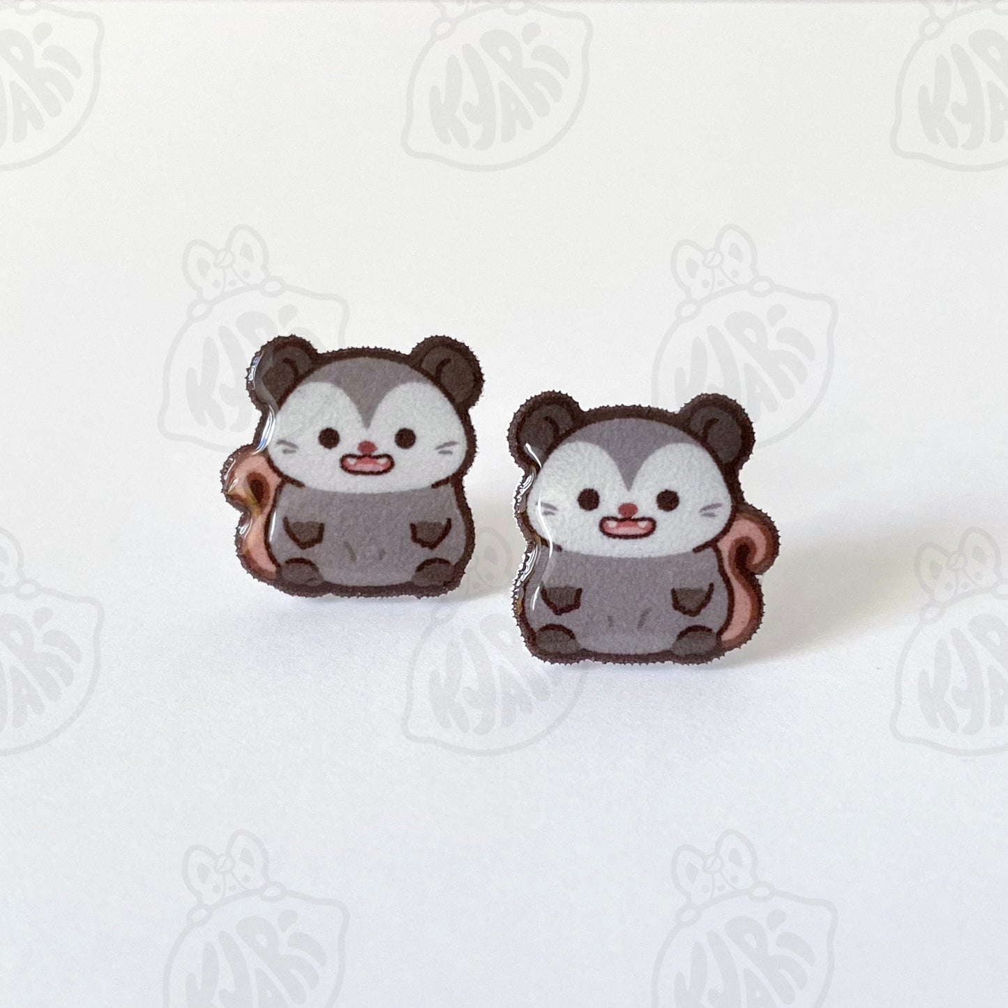 Opossum Stud Earrings - KyariKreations