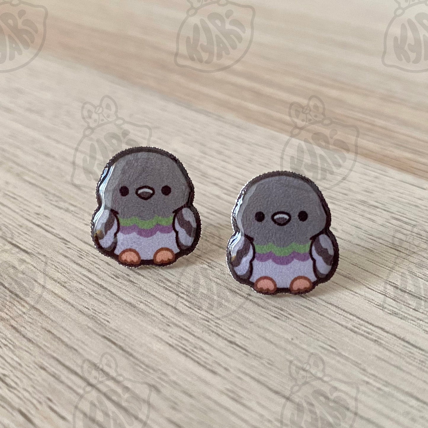 Pigeon Stud Earrings - KyariKreations