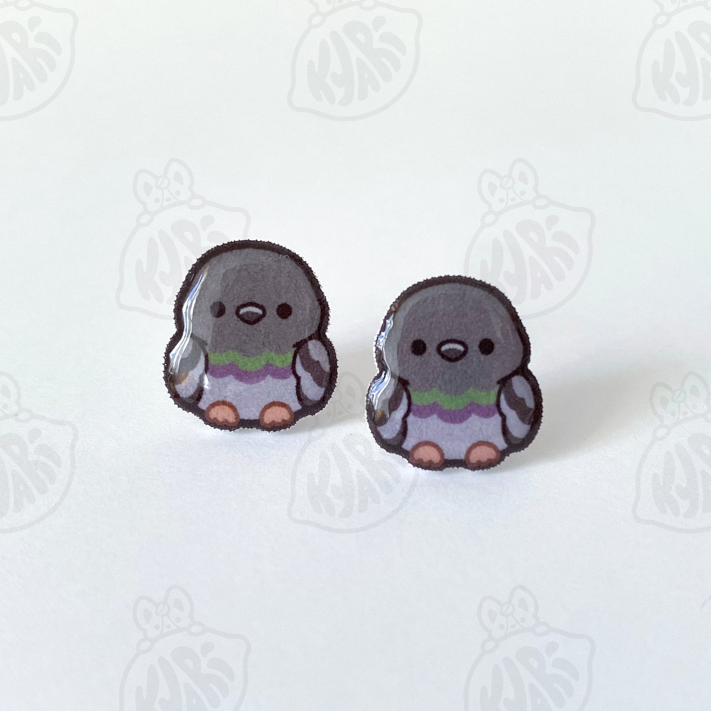 Pigeon Stud Earrings - KyariKreations