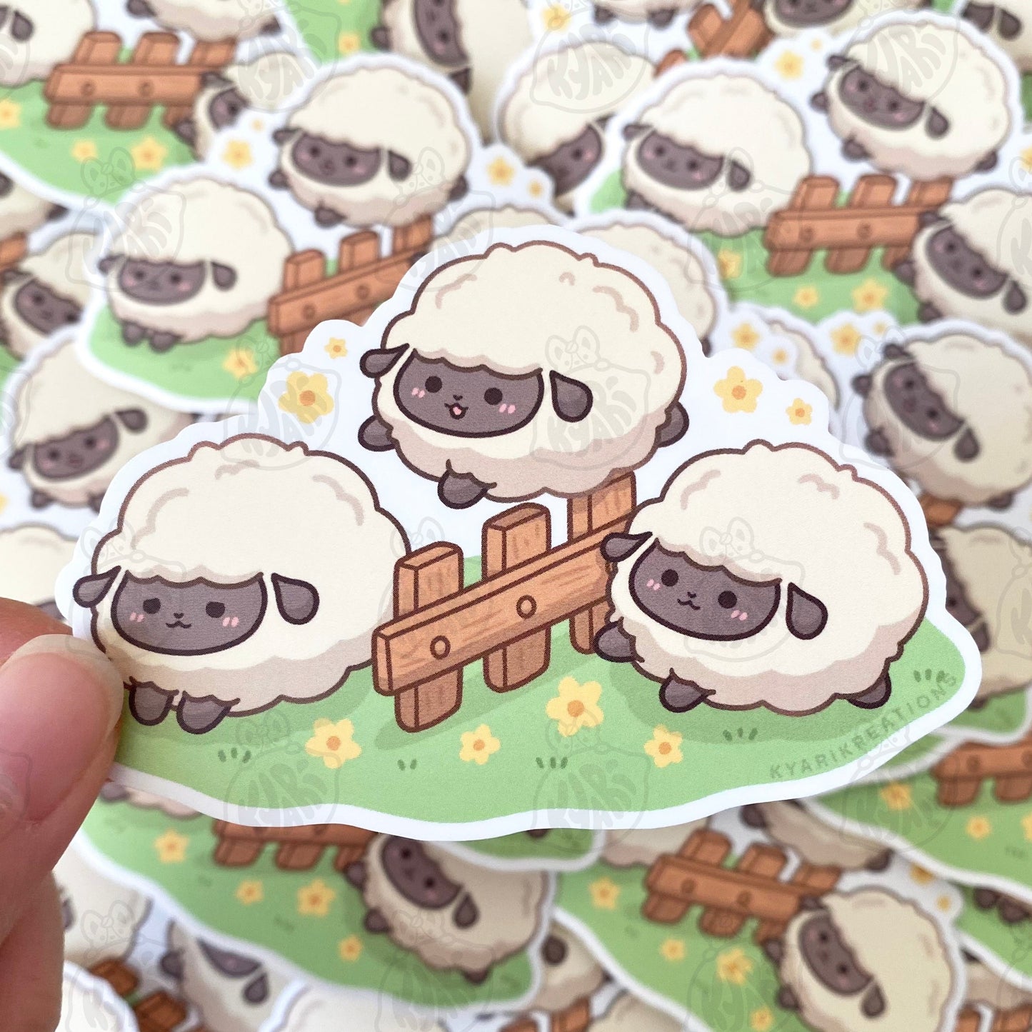 Fluffy Sheep Stickers - KyariKreations