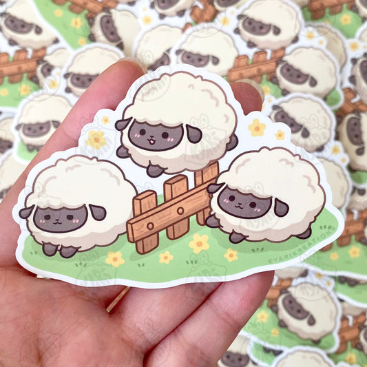 Fluffy Sheep Stickers - KyariKreations