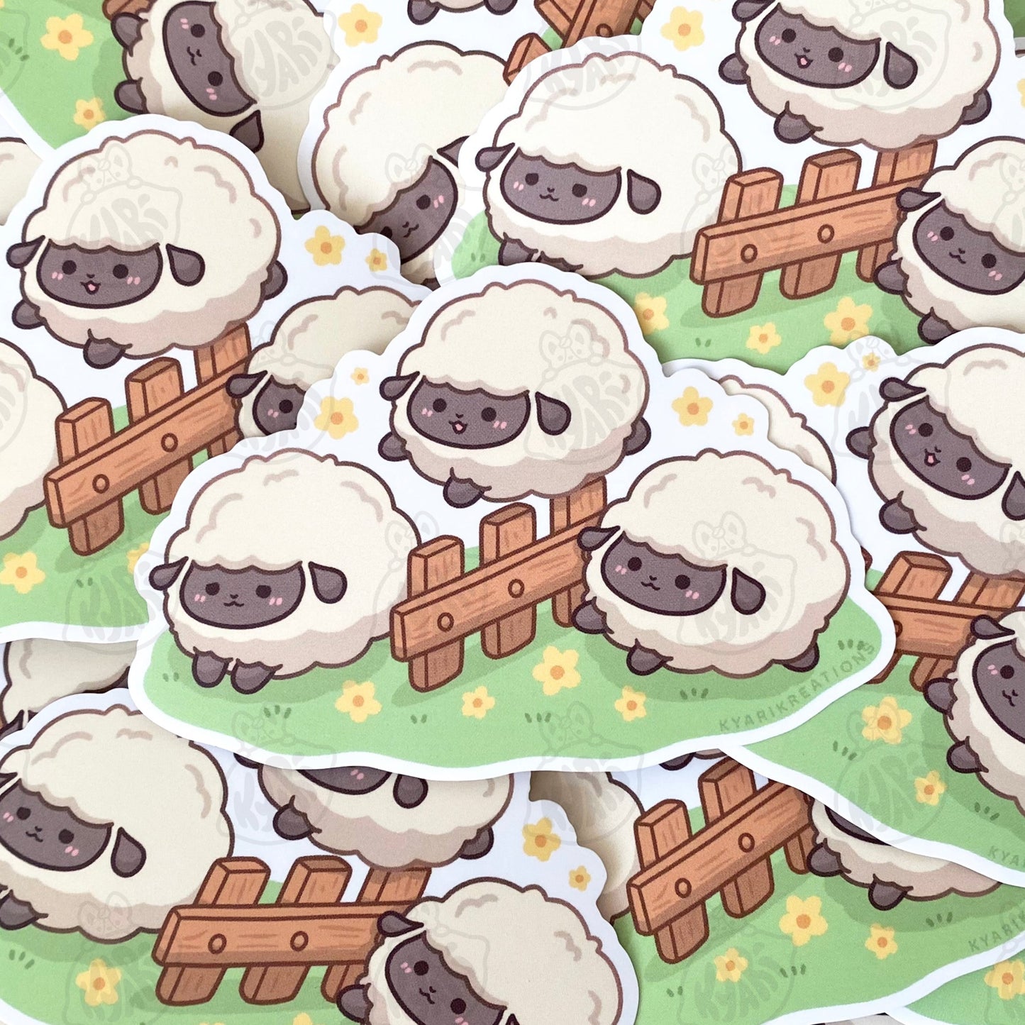 Fluffy Sheep Stickers - KyariKreations