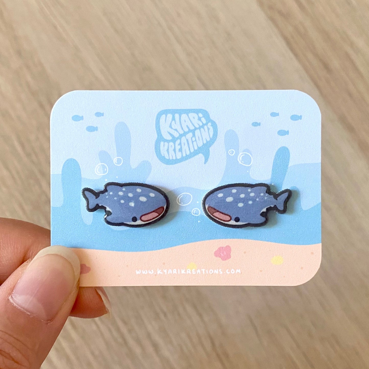 Whale Shark Stud Earrings - KyariKreations