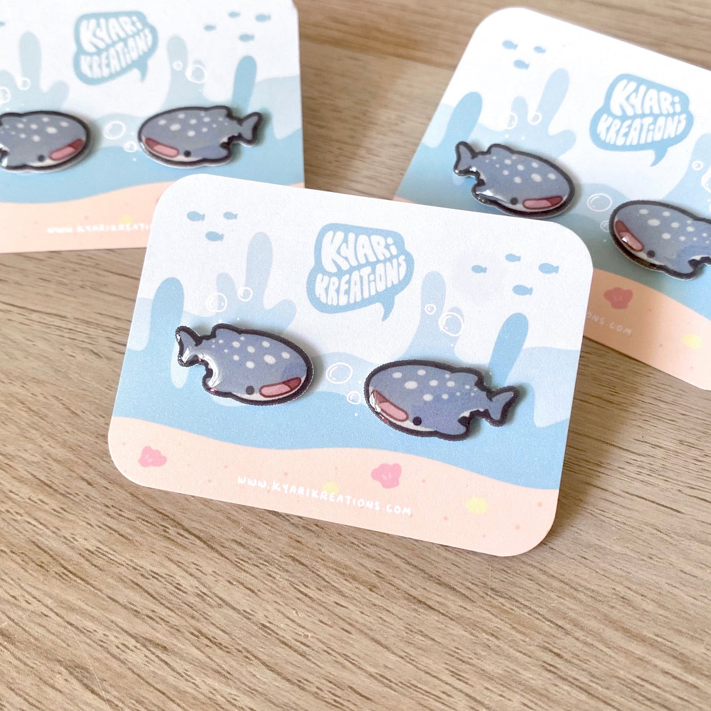 Whale Shark Stud Earrings - KyariKreations