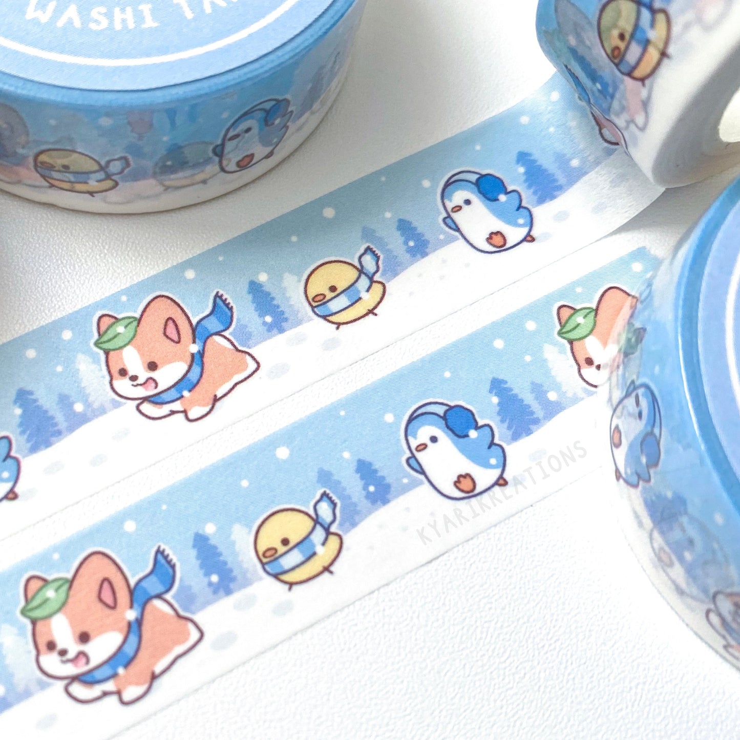 Winter Washi Tape - Yuzu and Friends - KyariKreations