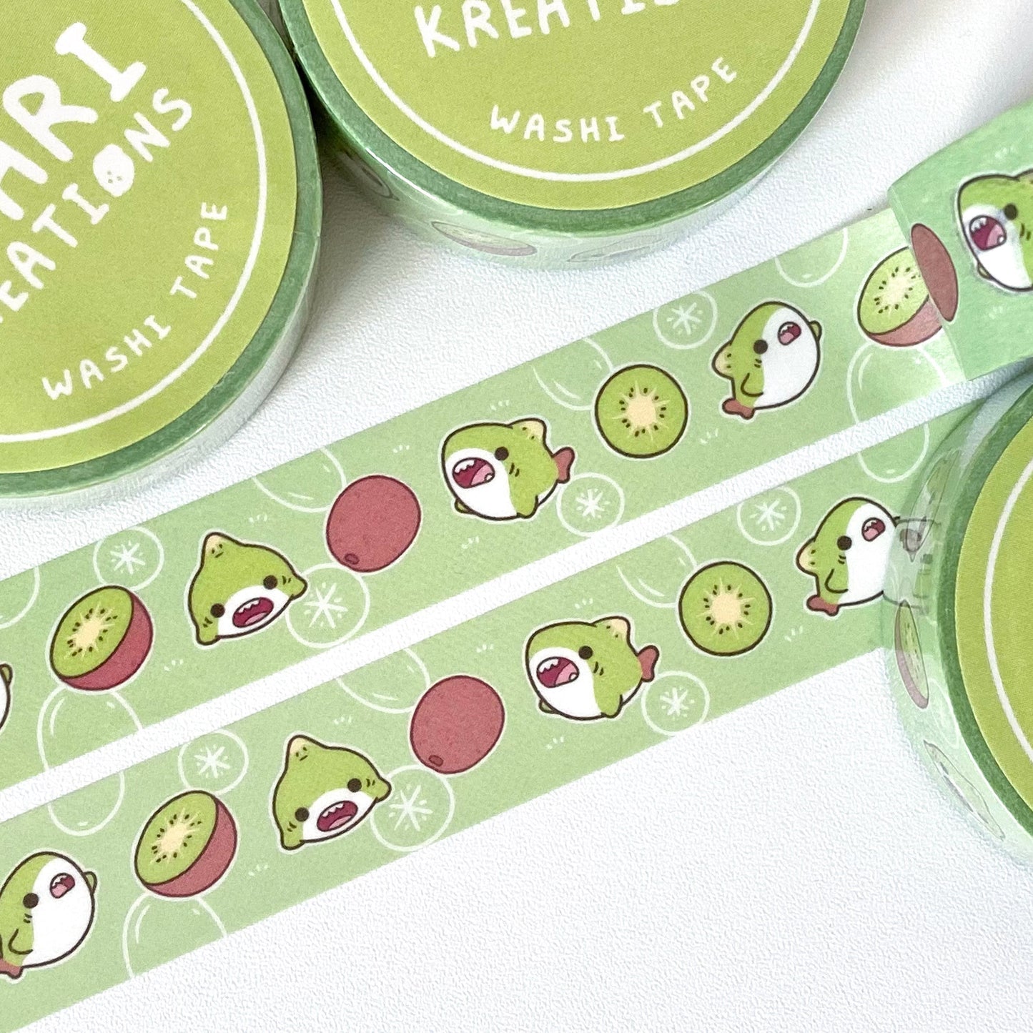 Kiwi Shark Washi Tape - KyariKreations