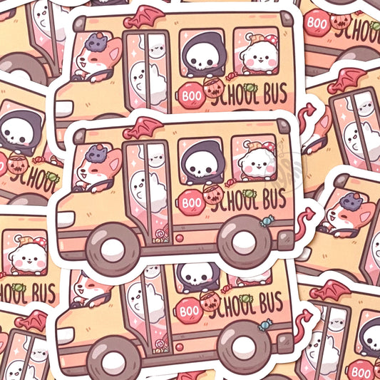 Halloween School Bus Stickers - KyariKreations
