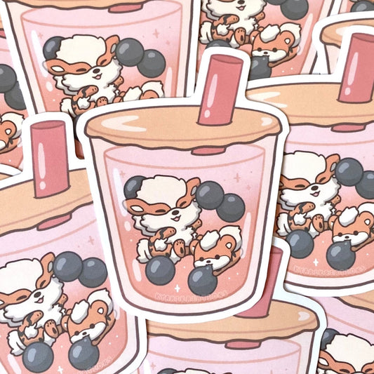 Arcanine Bubble Tea Stickers - KyariKreations