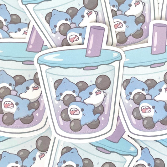 Shark Bubble Tea Stickers - KyariKreations