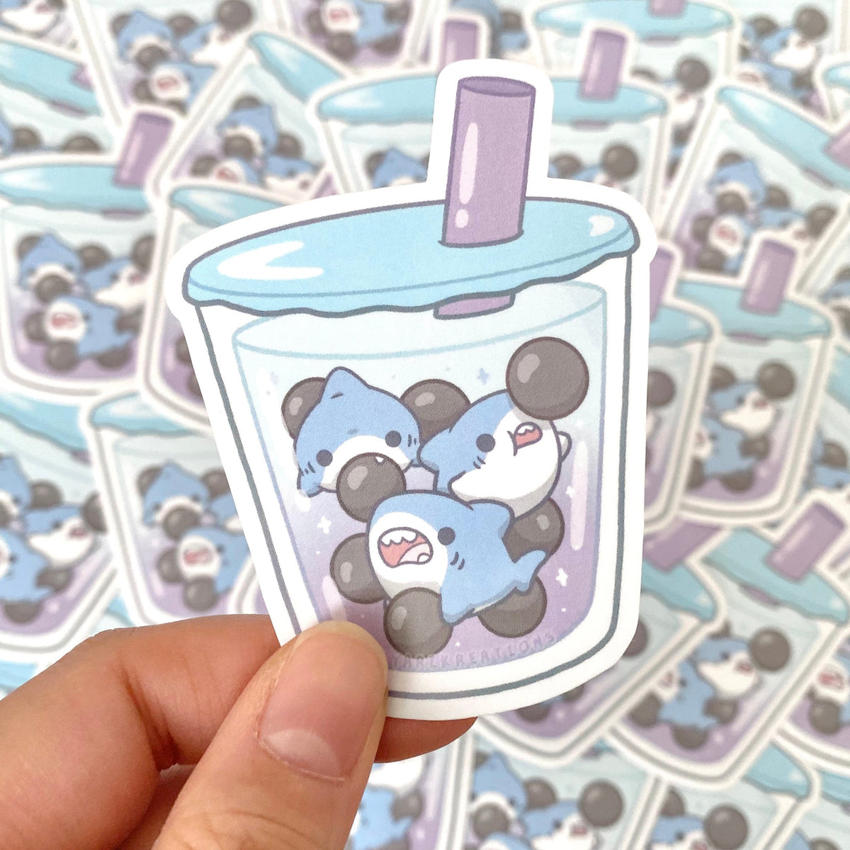 Shark Bubble Tea Stickers