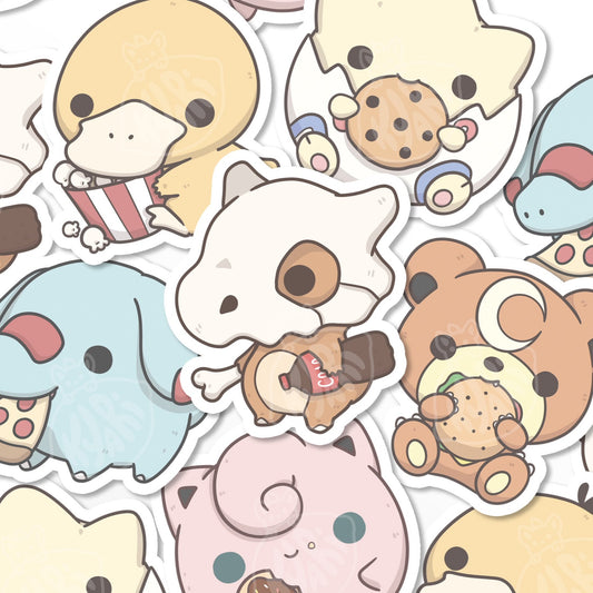 Pokemon Snacks Stickers - KyariKreations