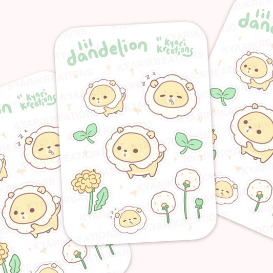 Dandelion Mini Sticker Sheet - KyariKreations