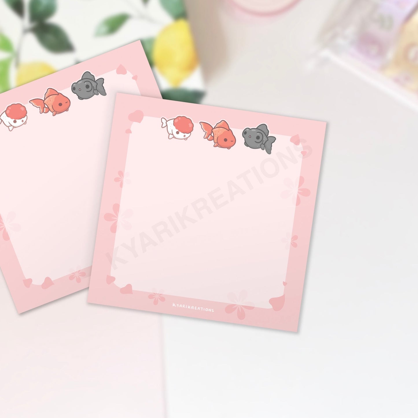 Sakura Goldfish Memo Pad - KyariKreations