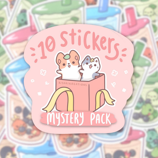 Mystery Sticker Pack - Pack of 10 - KyariKreations