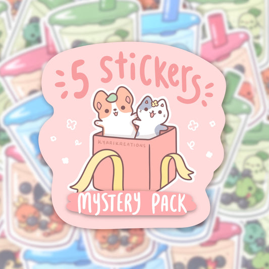 Mystery Sticker Pack - Pack of 5 - KyariKreations