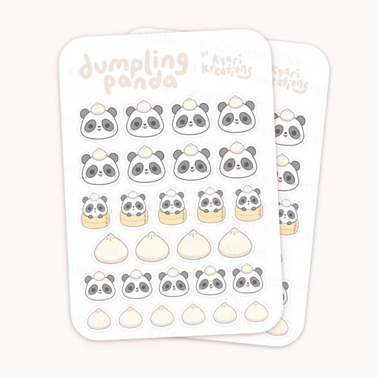 Dumpling Panda Sticker Sheet - KyariKreations