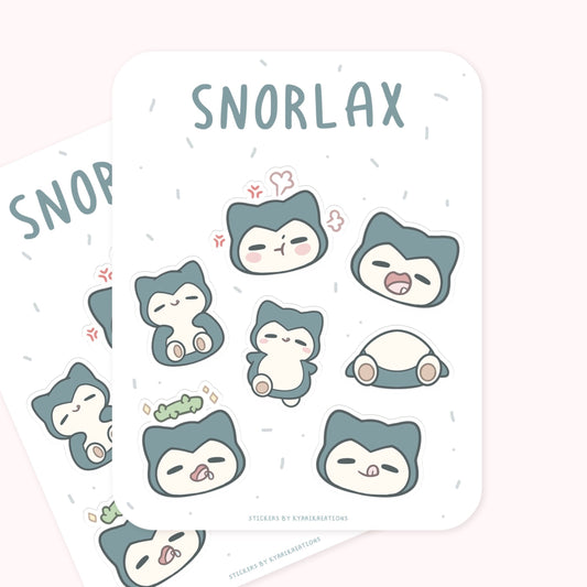 Snorlax Mini Sticker Sheet - KyariKreations