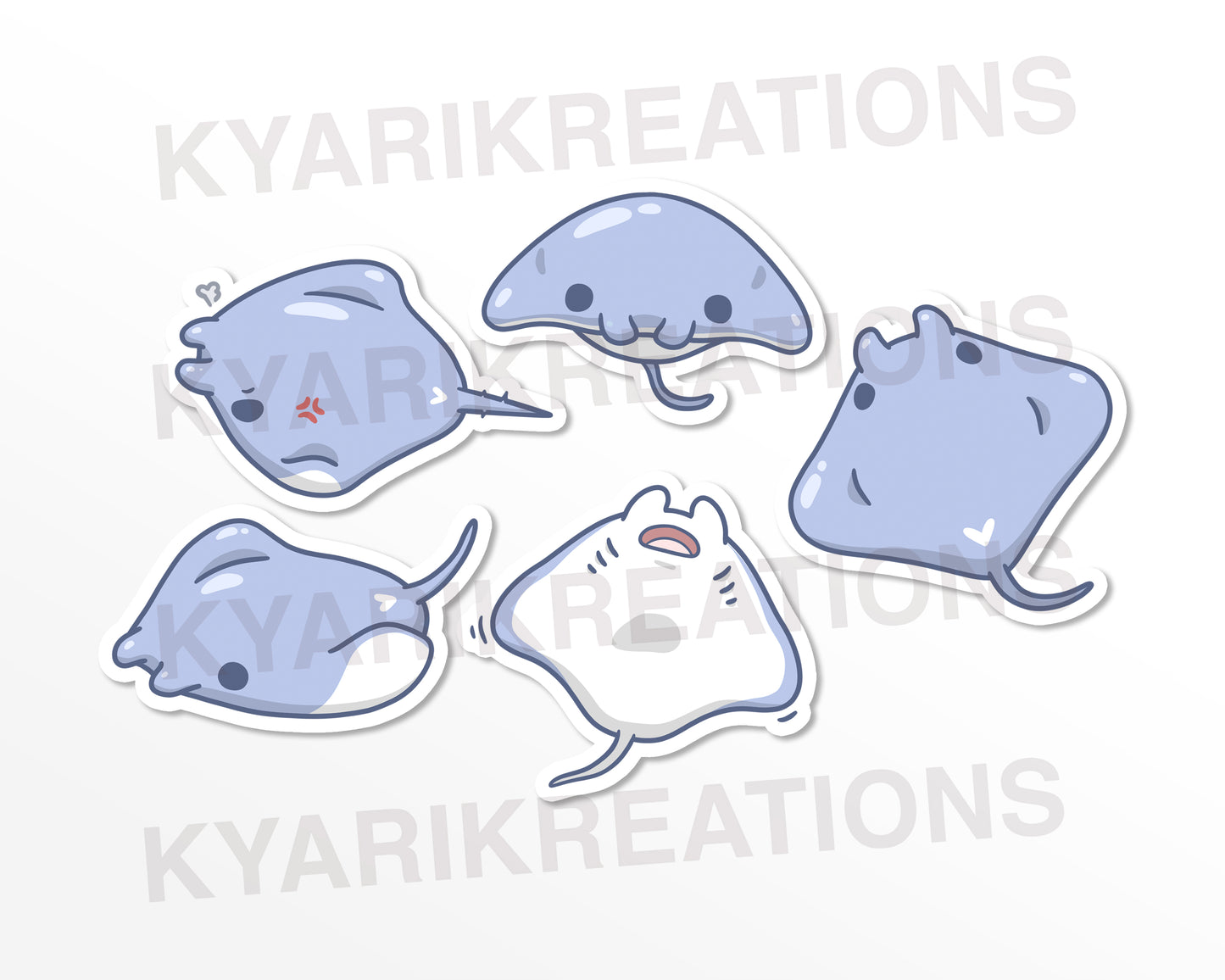 Stingray Sticker Set - KyariKreations
