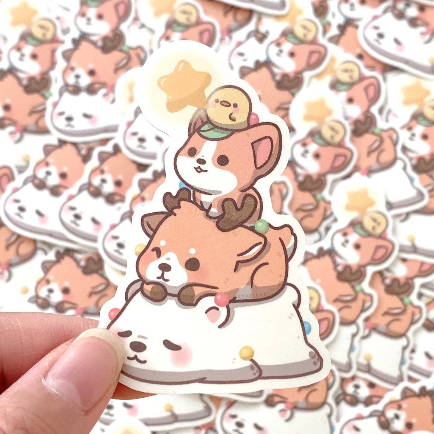 Animal Christmas Tree Stickers - KyariKreations