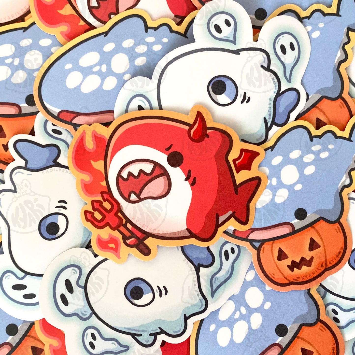 Spooky Shark Stickers - KyariKreations