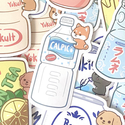 Dogs x Asian Drinks Stickers - KyariKreations