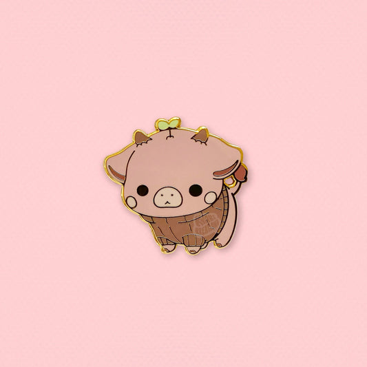 Highland Cow In A Sweater Enamel Pin - KyariKreations