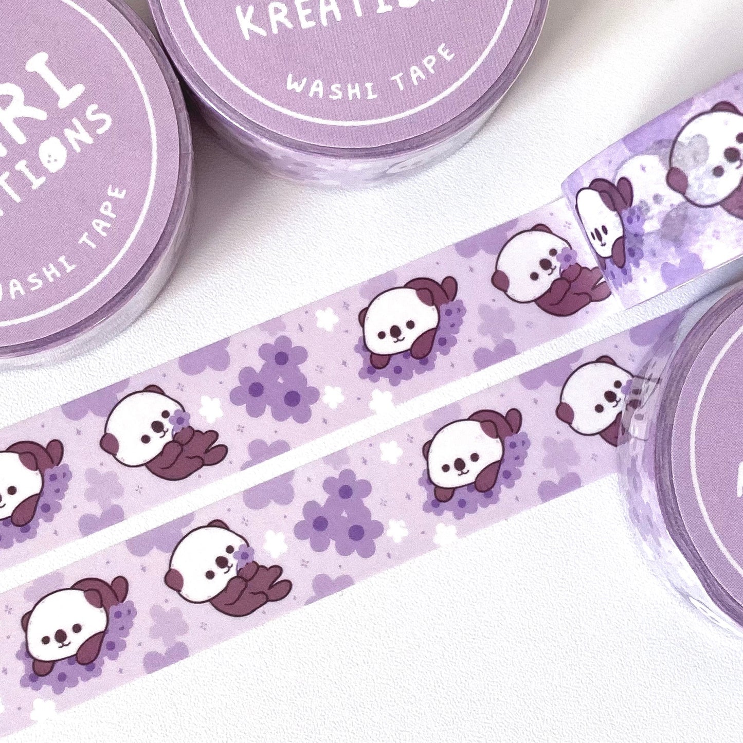 Flower Otter Washi Tape - KyariKreations