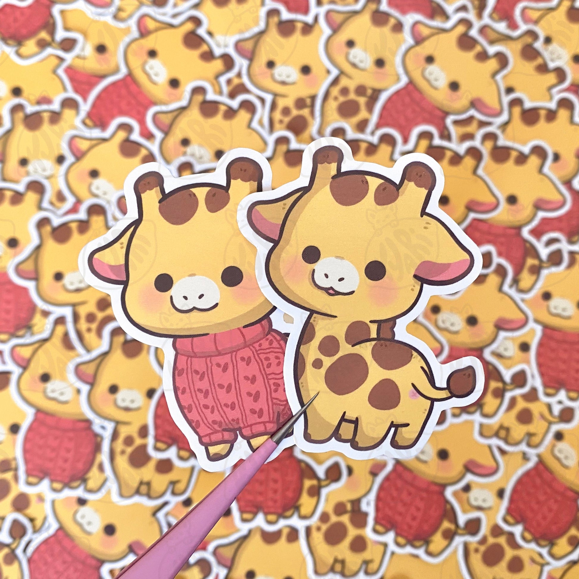 Giraffe In A Sweater Stickers - KyariKreations