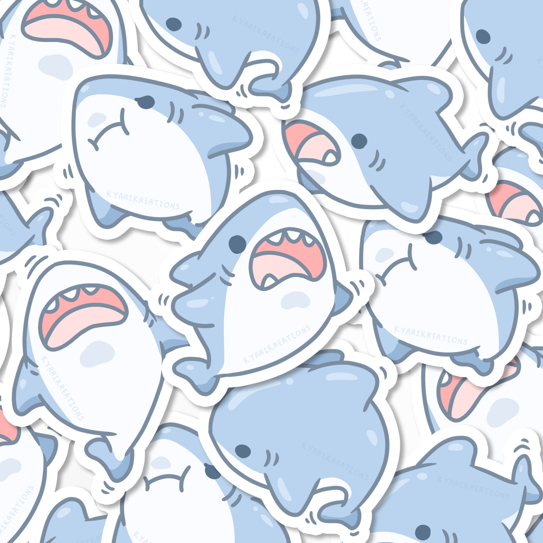 Finn The Shark Sticker Set - KyariKreations