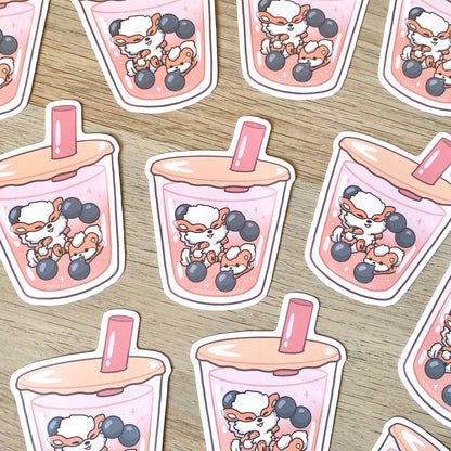 Arcanine Bubble Tea Stickers - KyariKreations