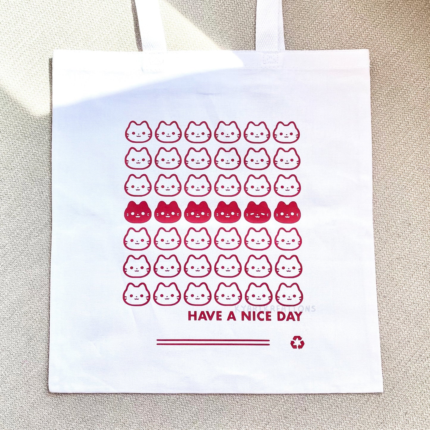 Have A Nice Day Kitty Tote Bag - KyariKreations
