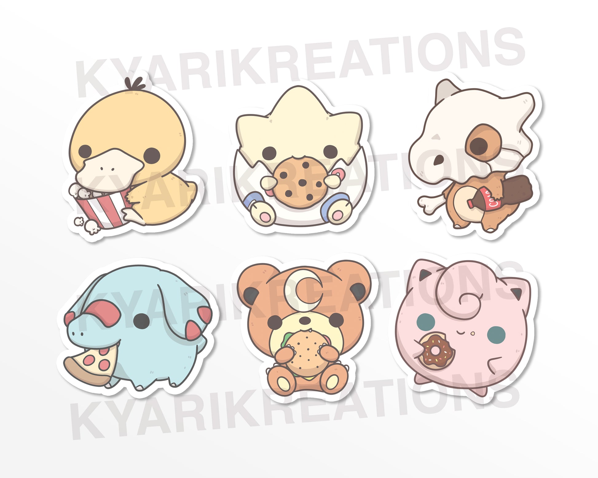 Pokemon Snacks Stickers - KyariKreations