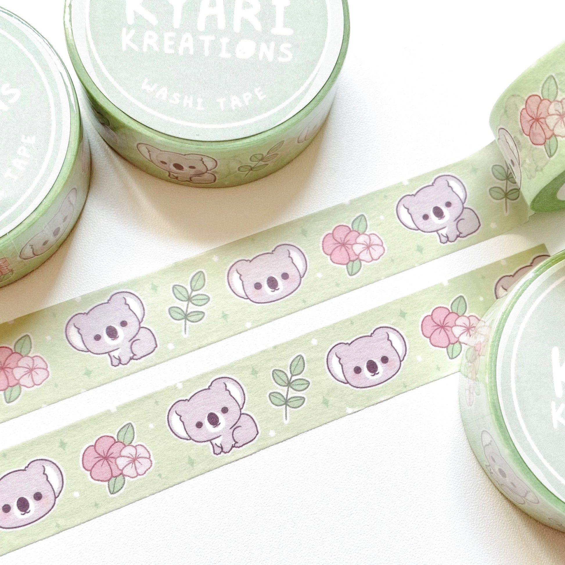 Koala And Flowers Washi Tape - KyariKreations