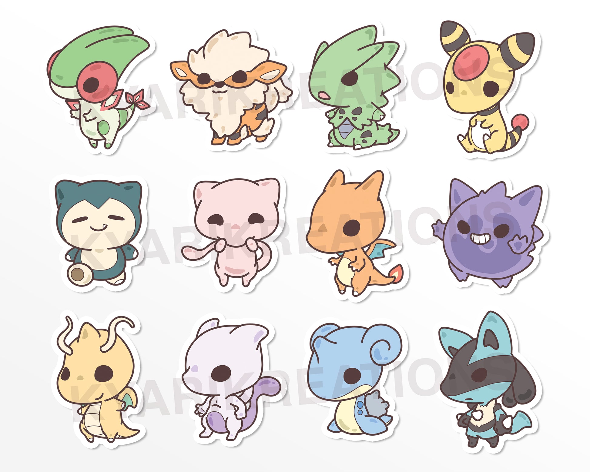 Chibi Pokemon Stickers - KyariKreations
