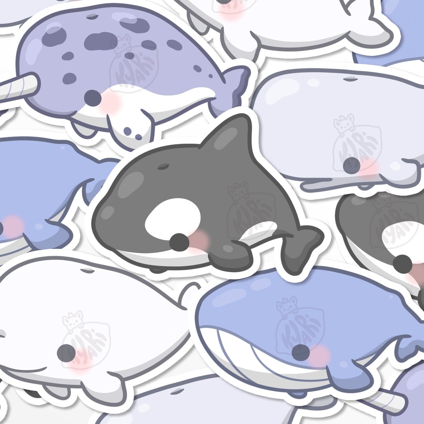 Whale Stickers - KyariKreations